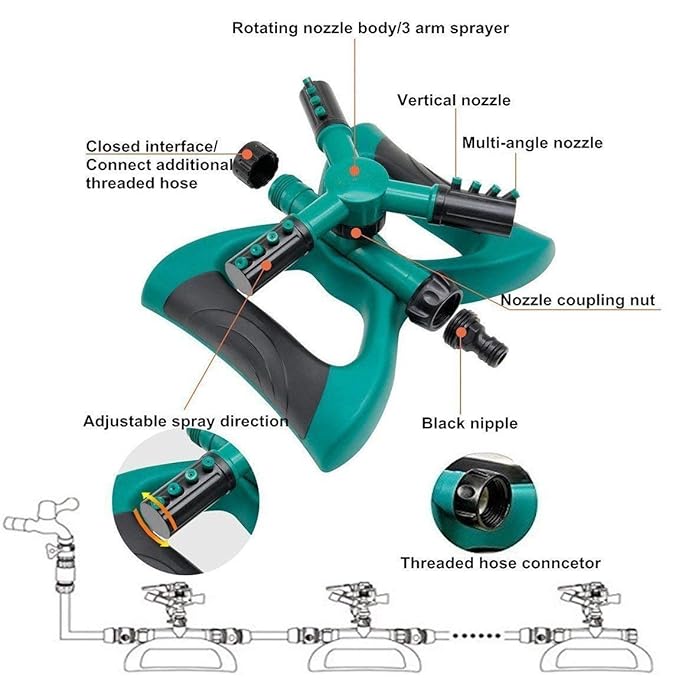 360° BUTTERFLY GARDEN SPRINKLER ( 15 FEET DIA )