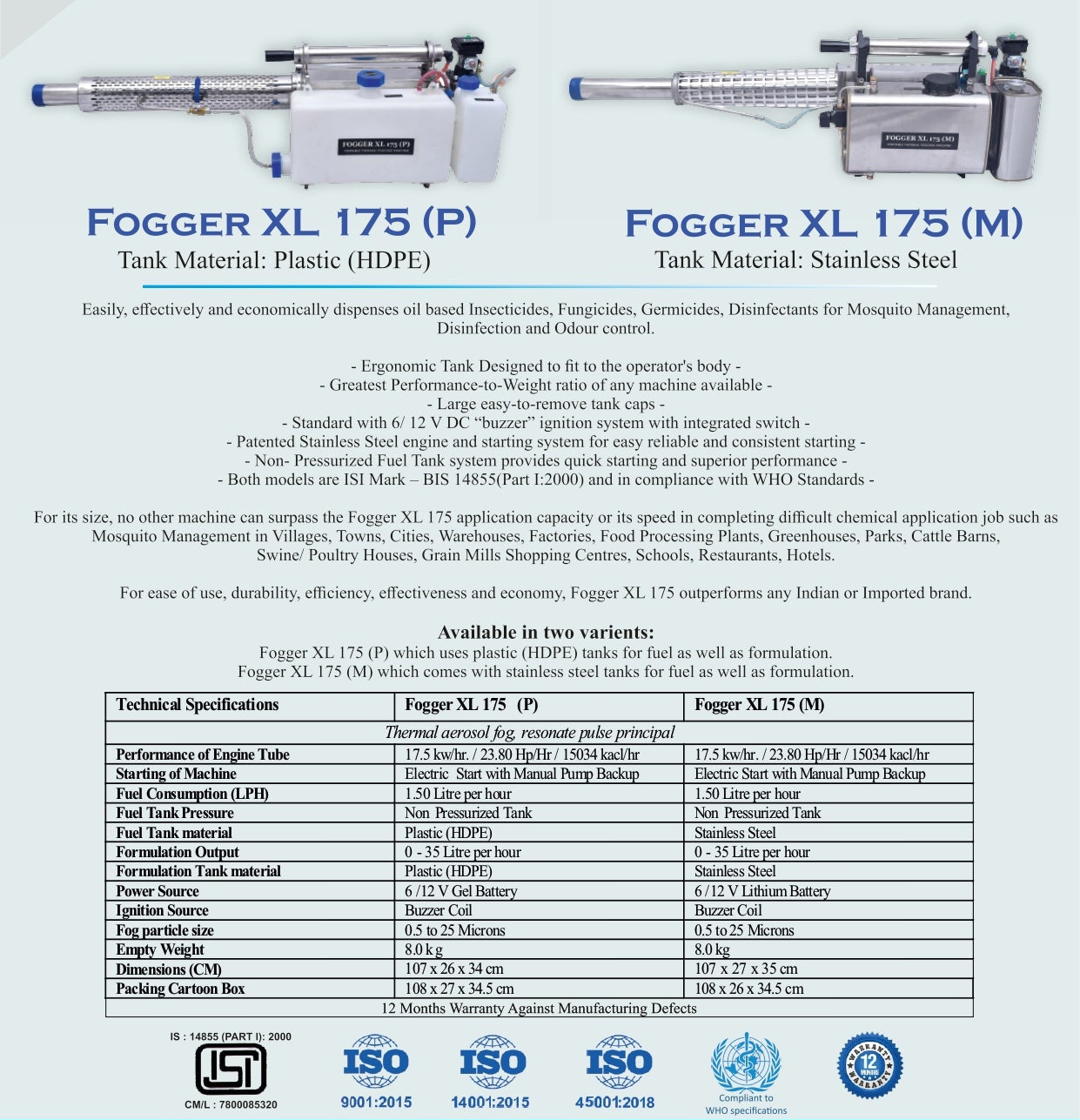 FOGGER XL 175 M