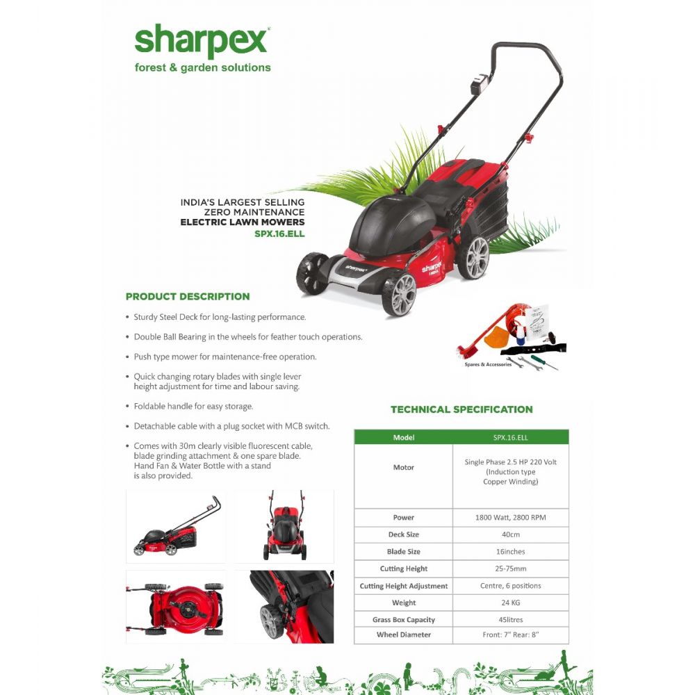 SHARPEX LAWN MOWER 18 INCH
