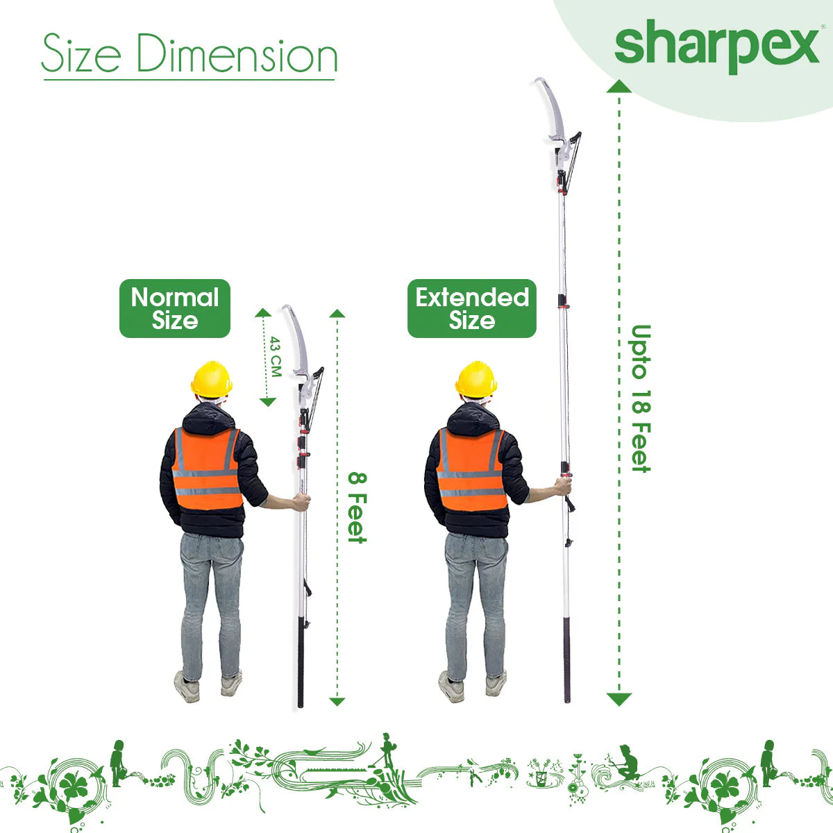 18 FEET TELESCOPIC POLE PRUNER